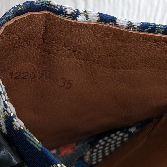 Rebeca Sanver Beaded Rhinestone Embroidered Slide Sandals Women's Size 35 - Picture 6 of 7